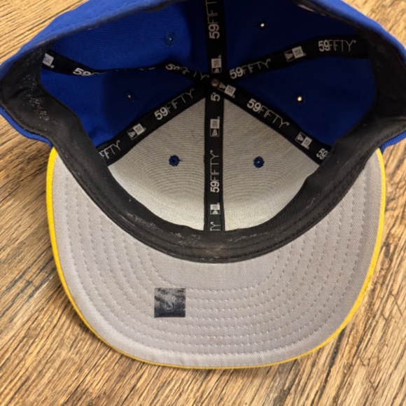 Preowned New Era 59Fifty Golden State Warriors NBA Ball Cap Hat Size 7 1/2 - Picture 3 of 3